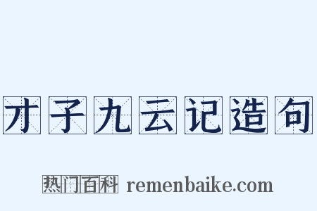 才子九云记造句是什么意思的图片